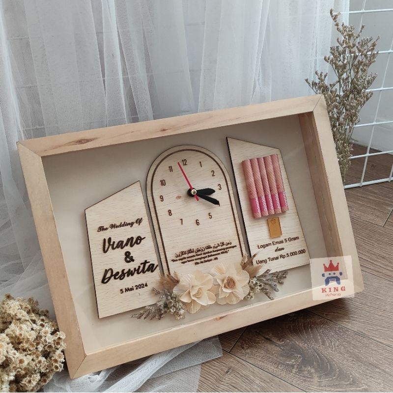 Mahar Rustic Pernikahan Jam Kayu | Mahar Unik | Mahar Ructic