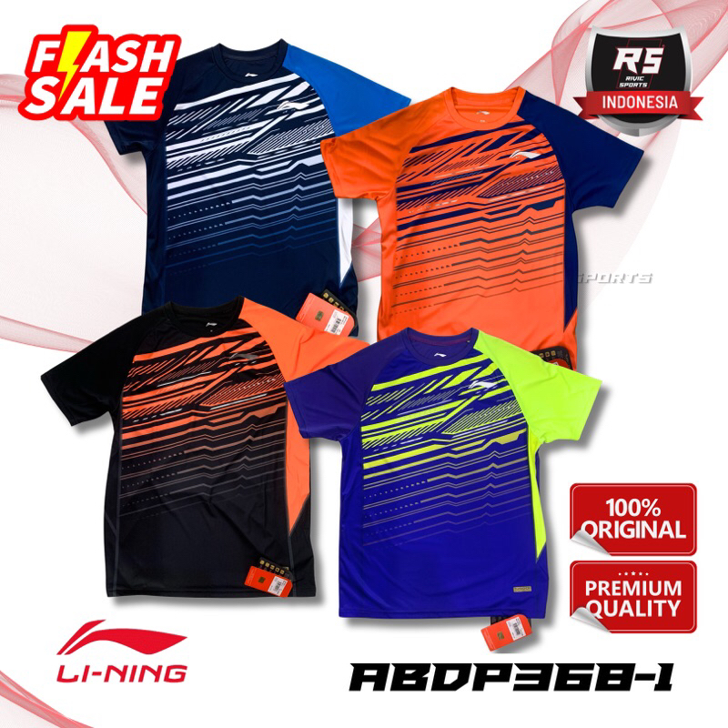 Baju Kaos / Jersey LINING ABDP 368 ABDP368 ORIGINAL BADMINTON TURBO DRY AIR DRY TECHNOLOGY MADE IN C