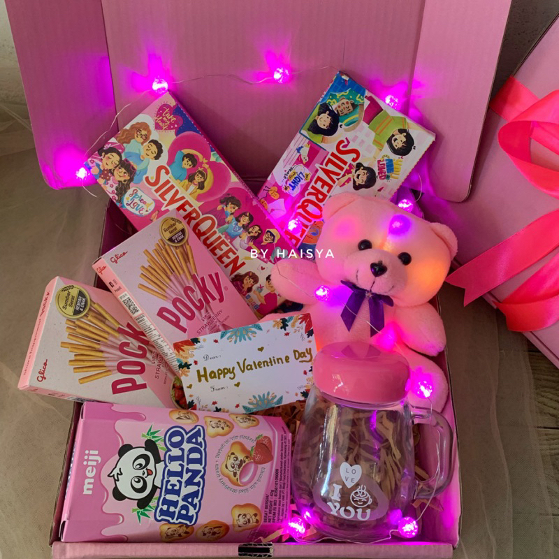 

[VALENTINE] Kado Valentine Hampers Premium Coklat / Kado Valentine Pink Edition / Hampers Coklat / Giftbox Snack / Kado Anniversary