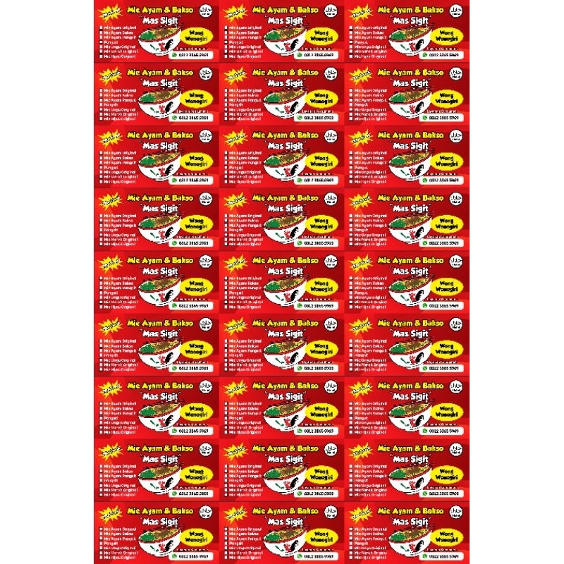 

Stiker Makanan
