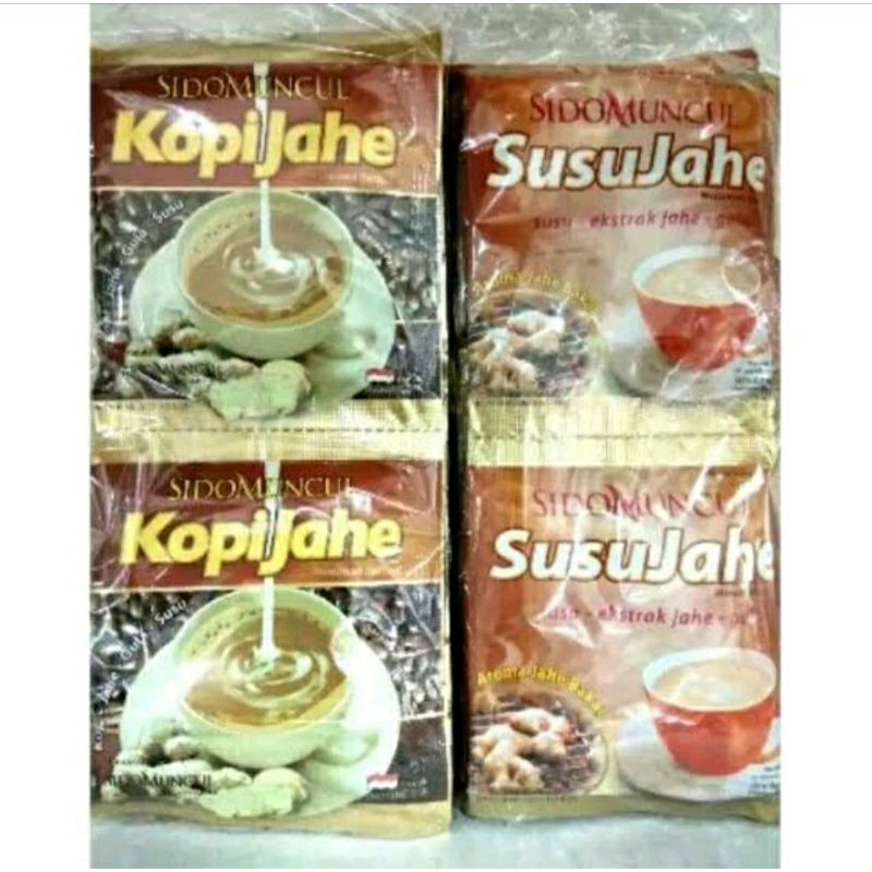 

Susu Jahe / Kopi Jahe Sidomuncul 1 renteng isi 10 Sachet