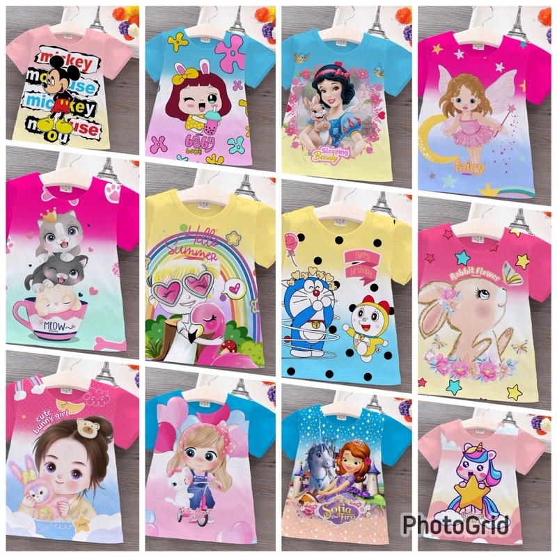 KAOS ATASAN ANAK PEREMPUAN USIA 2-9 THN