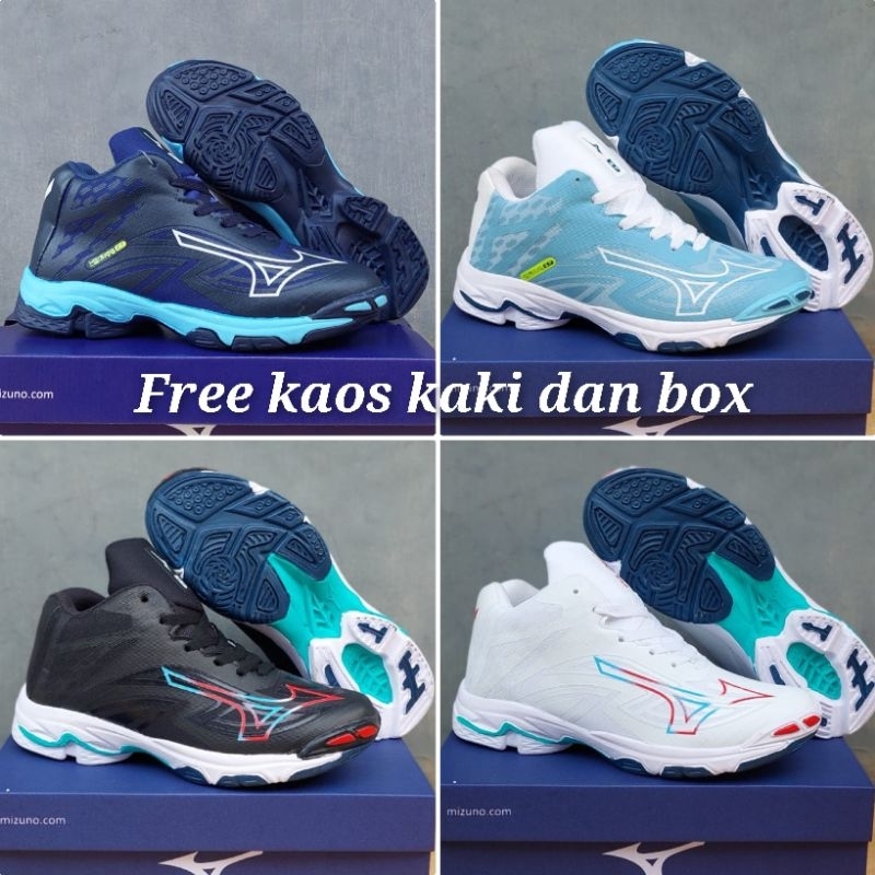 Sepatu Voli Mizuno Wlz7 Mid Sepatu Volly Pria dan Wanita Sepatu Olahraga Voli Terlaris Sepatu Voli S