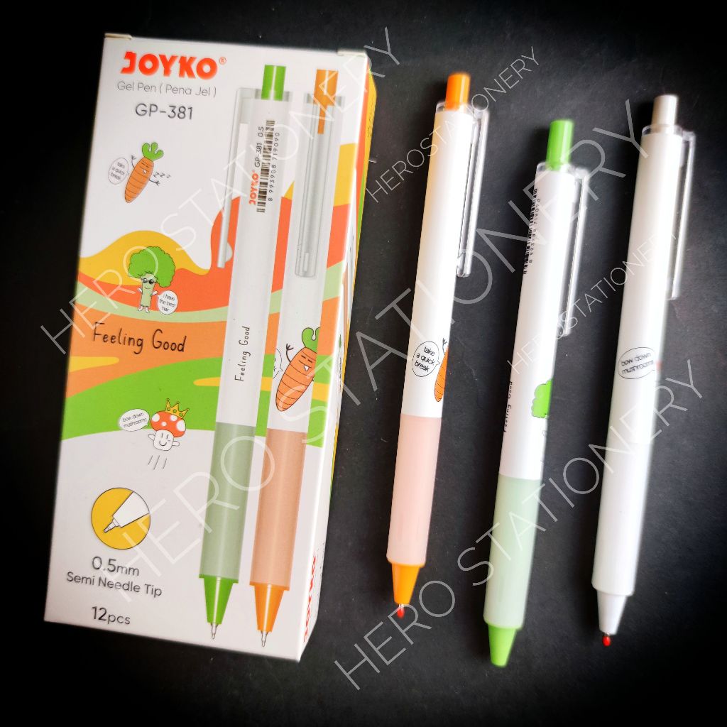 

Pen gel feeling good joyko semi needle tip 0.5 mm BP-381 . 12 unit