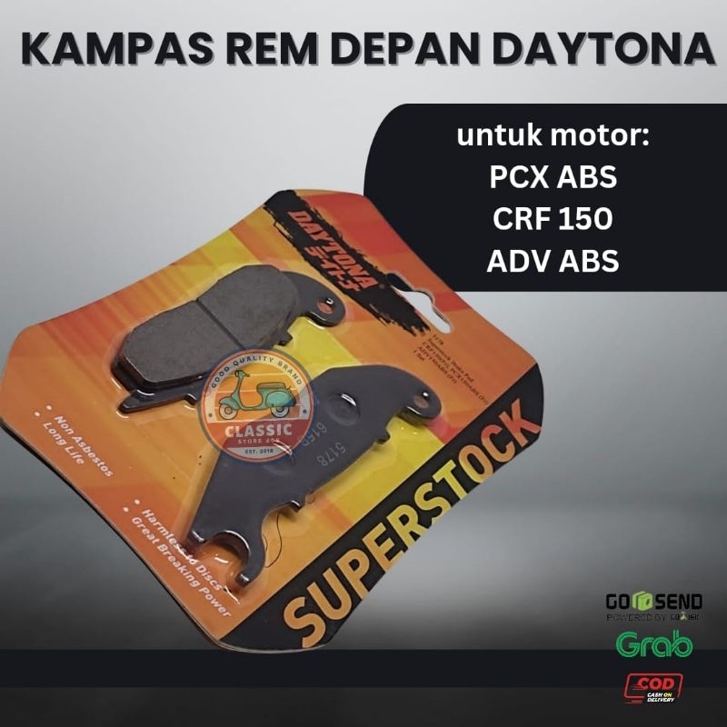 Kampas rem superstock daytona PCX Abs (Fr) Adv ABS (Fr)