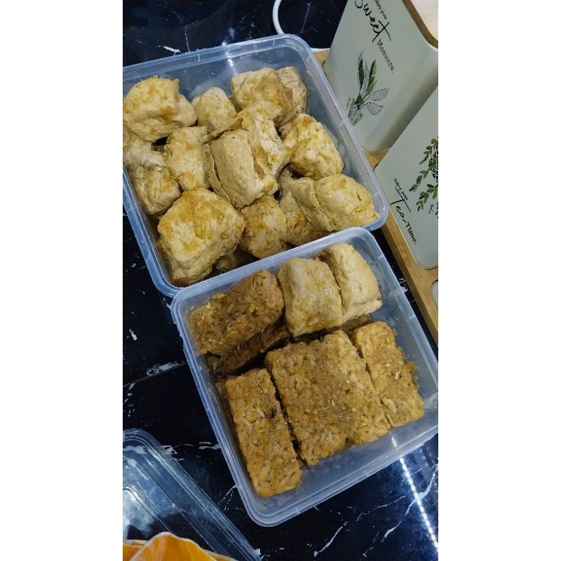 

tahu dan tempe bacem siap goreng