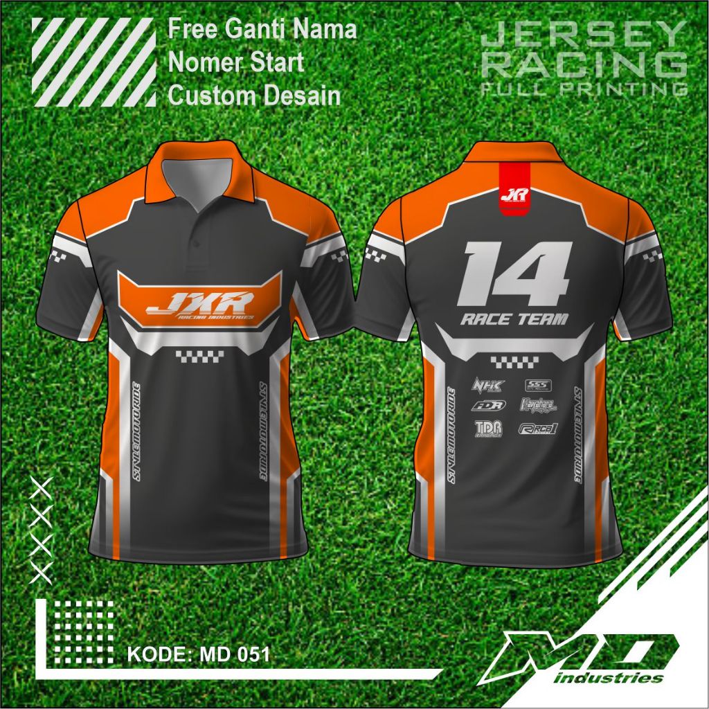 Jersey Balap Desain Keren - Baju Balap Racing Printing - Minimalis
