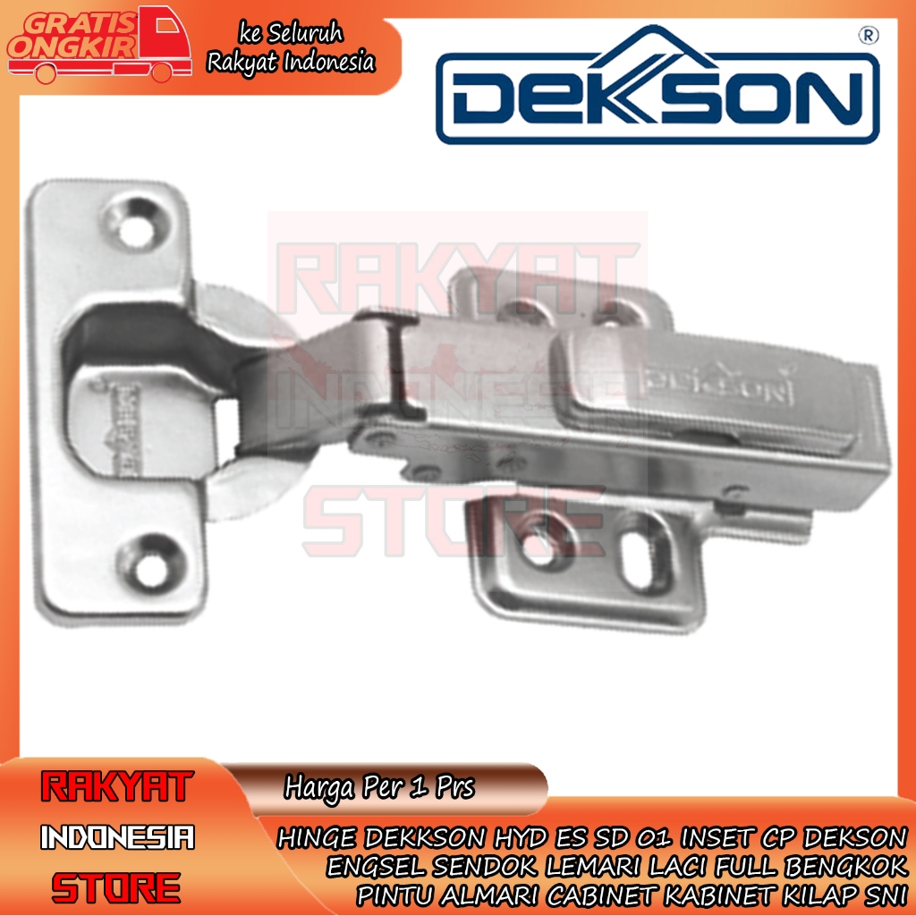 HINGE EKKSON HYD ES SD 01 FULL OVERLAY CP DEKSON ENGSEL SENDOK LEMARI LACI FULL BENGKOK PINTU ALMARI