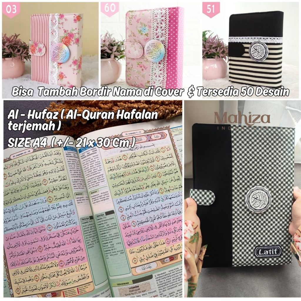 ALQ2 Al Quran Alquran Mushaf Hafalan Al Hufaz A4 Terjemah Terjemahan Blok Warna Cover Sampul Cantik