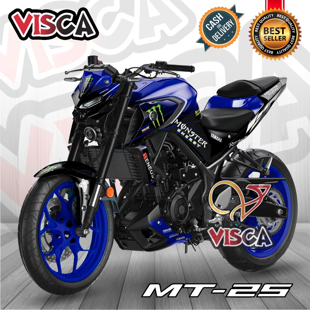 Stiker Decal Yamaha MT 25 NEW Dekal Mt 25 Striping Mt 25 Variasi Decal Mt 25 NEW Full Body Monster