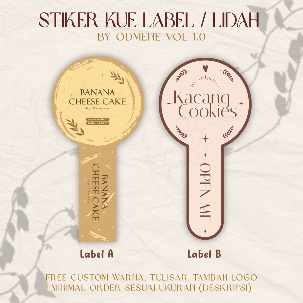 

Stiker Label Kemasan / Stiker Toples Kue Lebaran / Stiker Makanan by Odmene