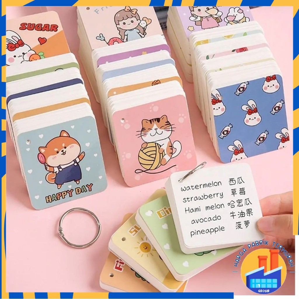 

HPT Notebook Ring Mini Isi 80 Lembar Buku Note Gantung Karakter Lucu Sticky Note Lucu Notepad Dengan Gantungan DIY Book 80Lembar Buku Catatan Memo Karakter