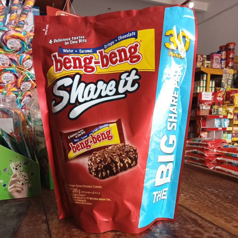 

Beng Beng Share It 285g (30pcs x 9,5g) Wafer Coklat Mayora