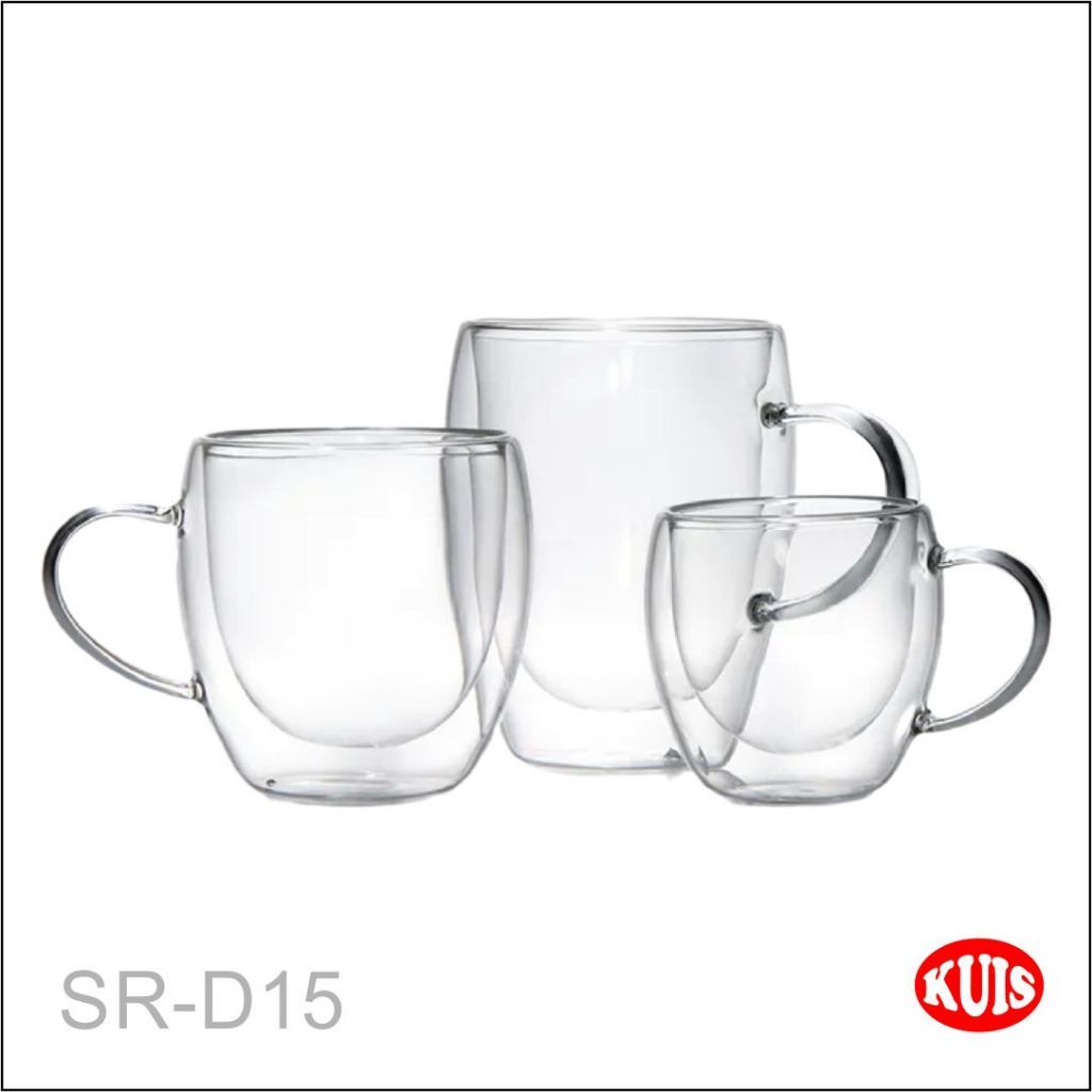SUPERMARKET IMPORT Gelas Kopi Gelas Kaca Cangkir Kopi Teh Double Wall Glass Gelas Kaca Tahan Panas G