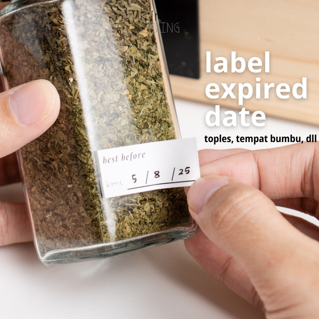 

KIMI LIVING - STICKER / LABEL Penanda EXPIRED DATE untuk TOPLES MAKANAN / SPICE JAR / TEMPAT BUMBU DAPUR