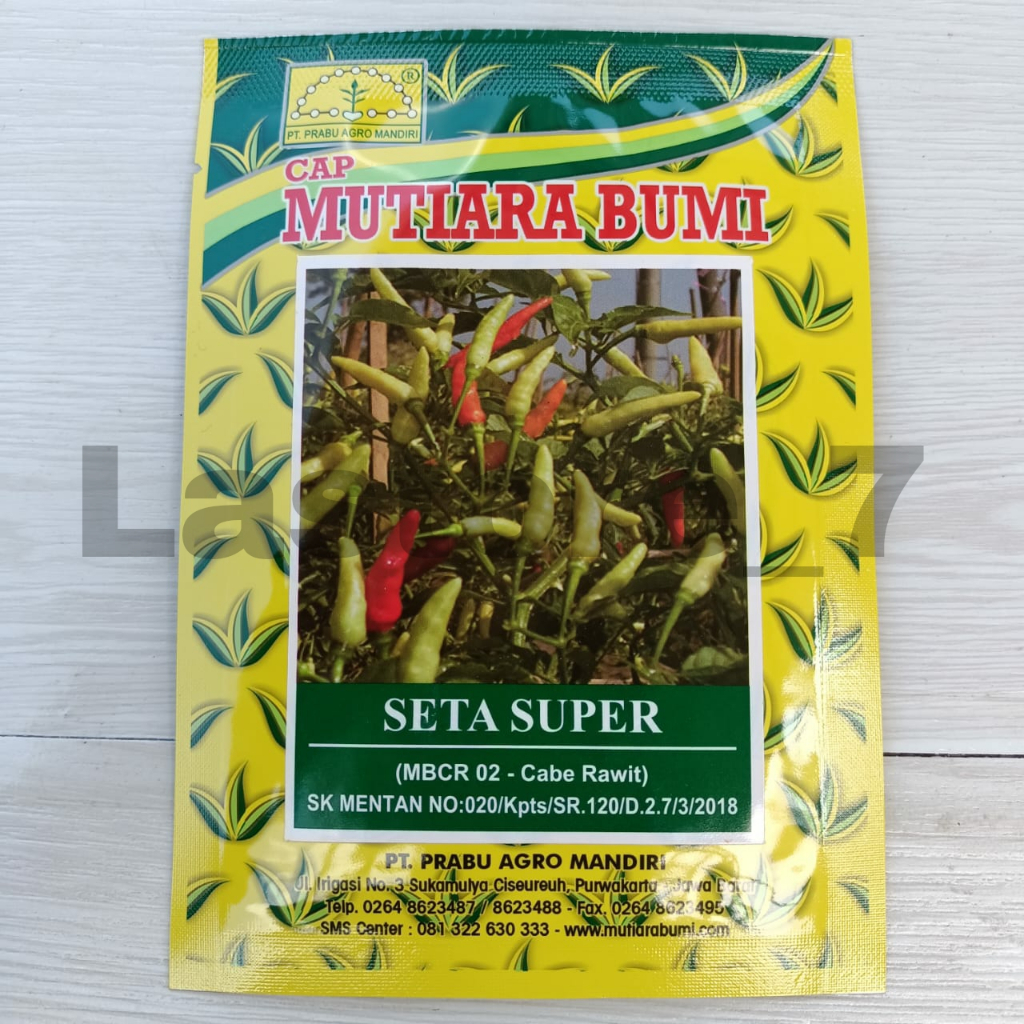 Benih Cabe Rawit SETA SUPER Isi 10 gram Cap Mutiara Bumi