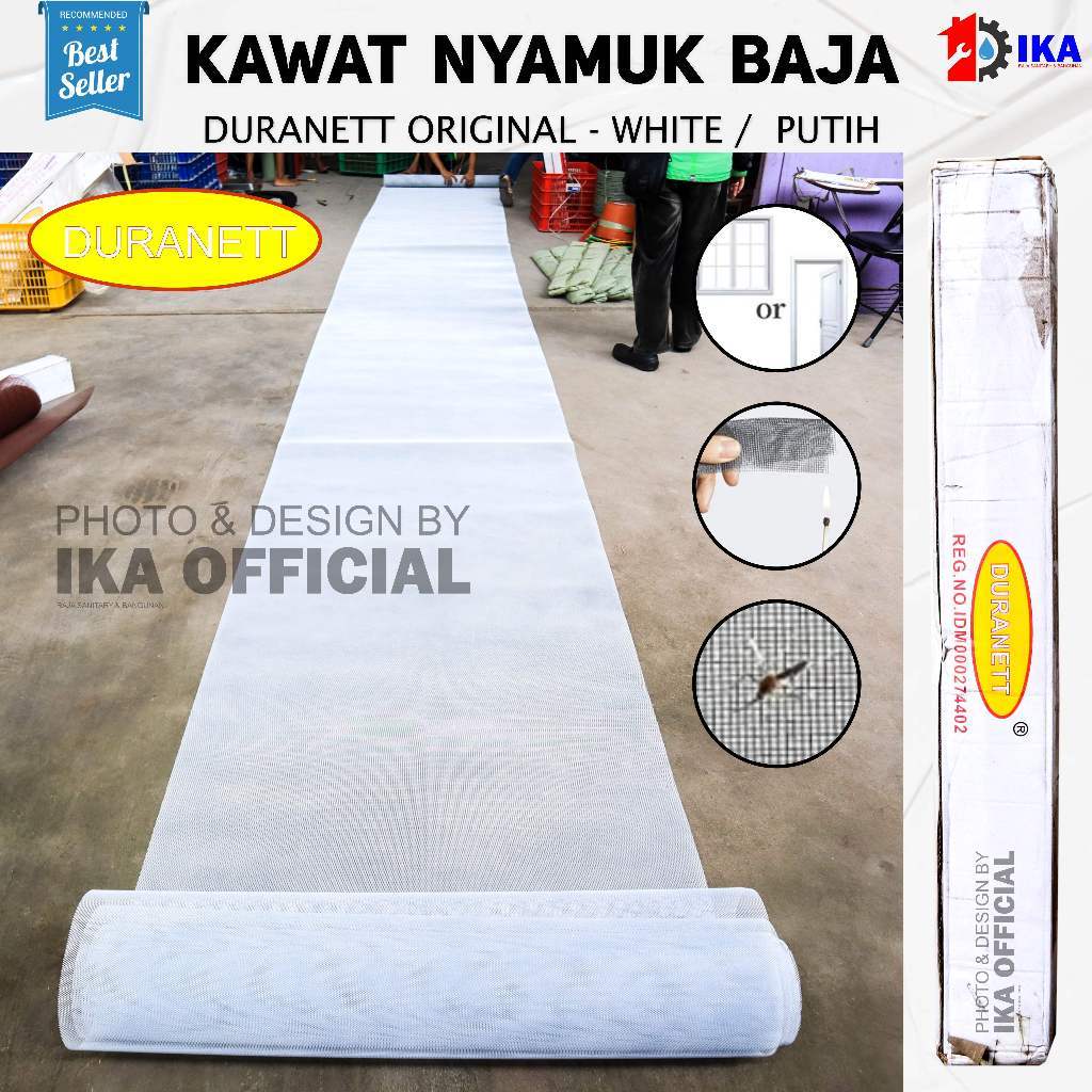 Kawat Nyamuk Parabola Aluminium DURANET TEBAL 1  ROLL 20 METER KURANG LEBIH - + Kawat Nyamuk Baja Du