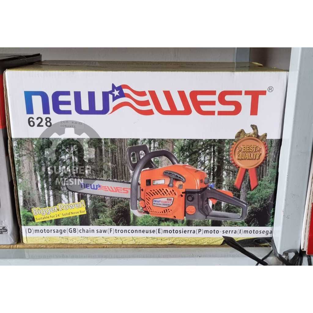 Mesin Gergaji Kayu New West 628 - Chainsaw New West 628 Chain Saw 24 inch