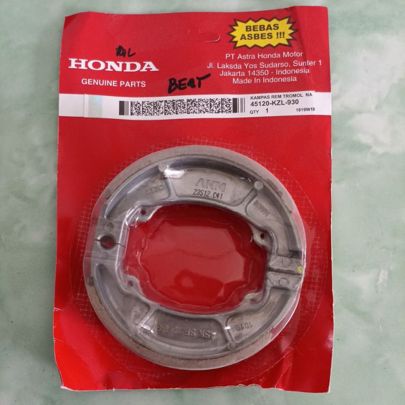 Kampas Rem Belakang Honda Beat Original