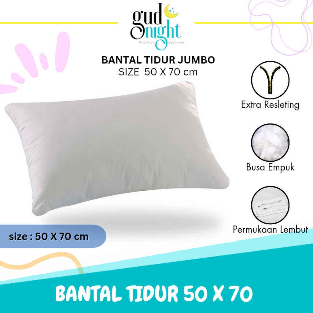 BANTAL TIDUR JUMBO 50 X 70 ISI FULL DAKRON ADA RESLETING BISA DIATUR KETEBALAN | BANTAL 50 X 70 | BA
