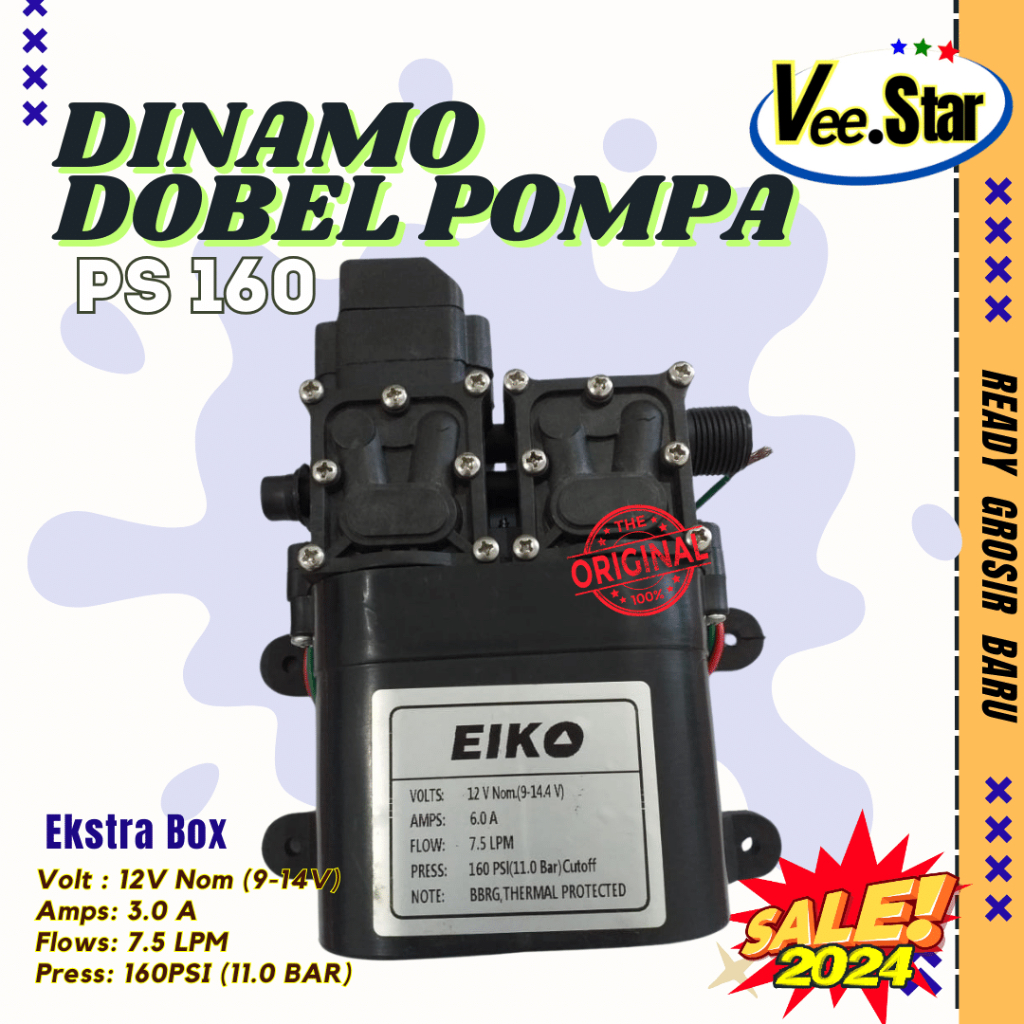 Pompa Double EIKO 160PSI Neple-Drat sprayer / pompa misting / DINAMO POMPA DOBEL