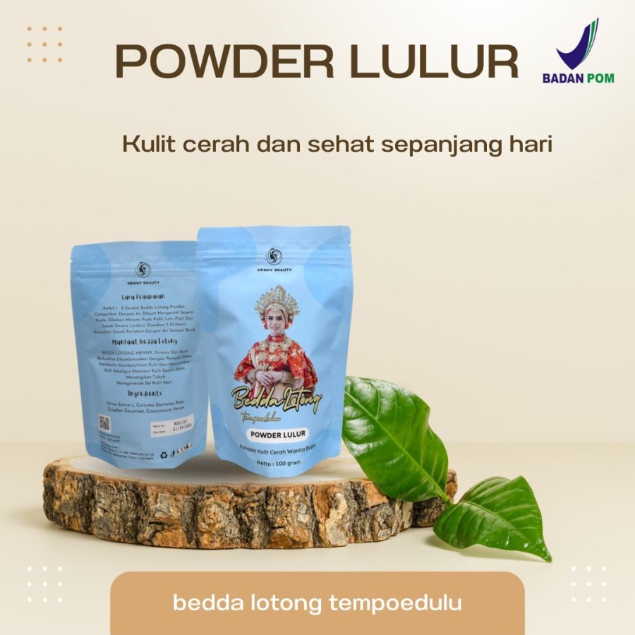 Henny  Beauty Lulur Bedda Lottong pencerah kulit lulur badan scrub badan Lulur bugis lulur hitam lul