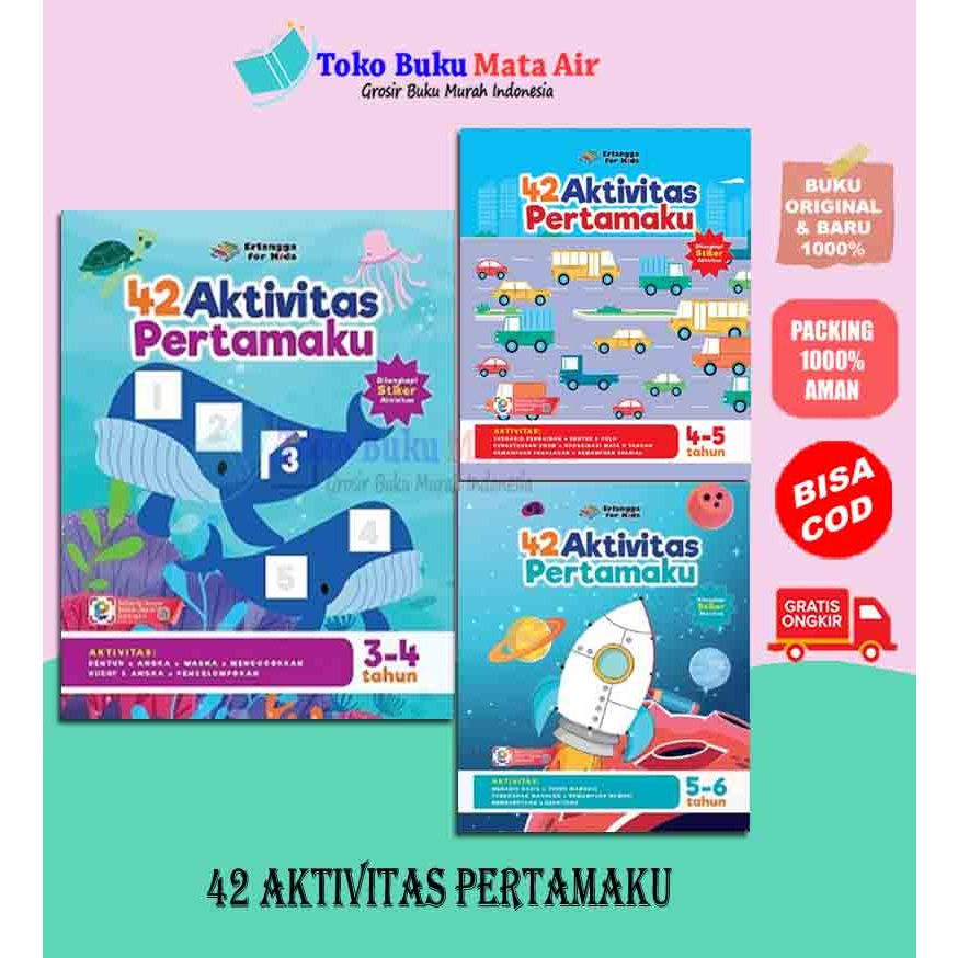 BEST SELLER 42 AKTIVITAS PERTAMAKU USIA 3-6 TAHUN - ERLANGGA FOR KIDS