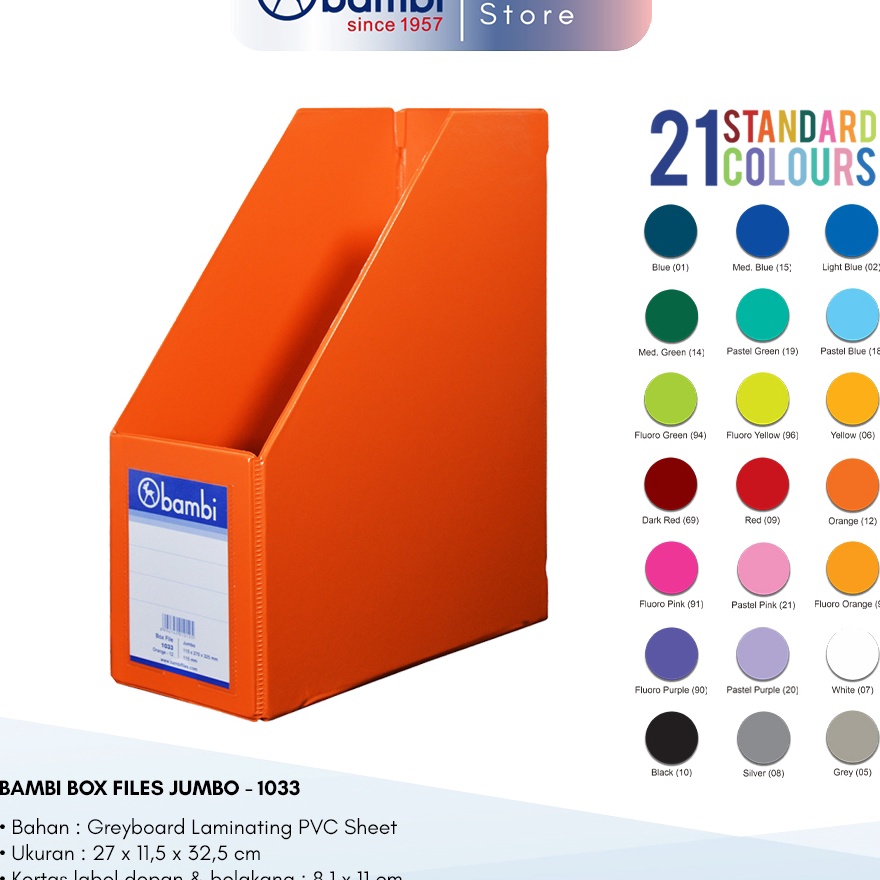 

Terlaris Bambi Box File Magazine JUMBO SIZE 115 cm All Colour Box Arsip Box Storage Box Dokumen kode 133