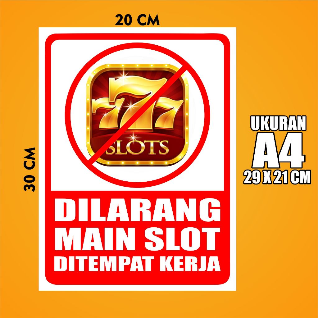 

Stiker Dilarang Main SLOT ANTI AIR