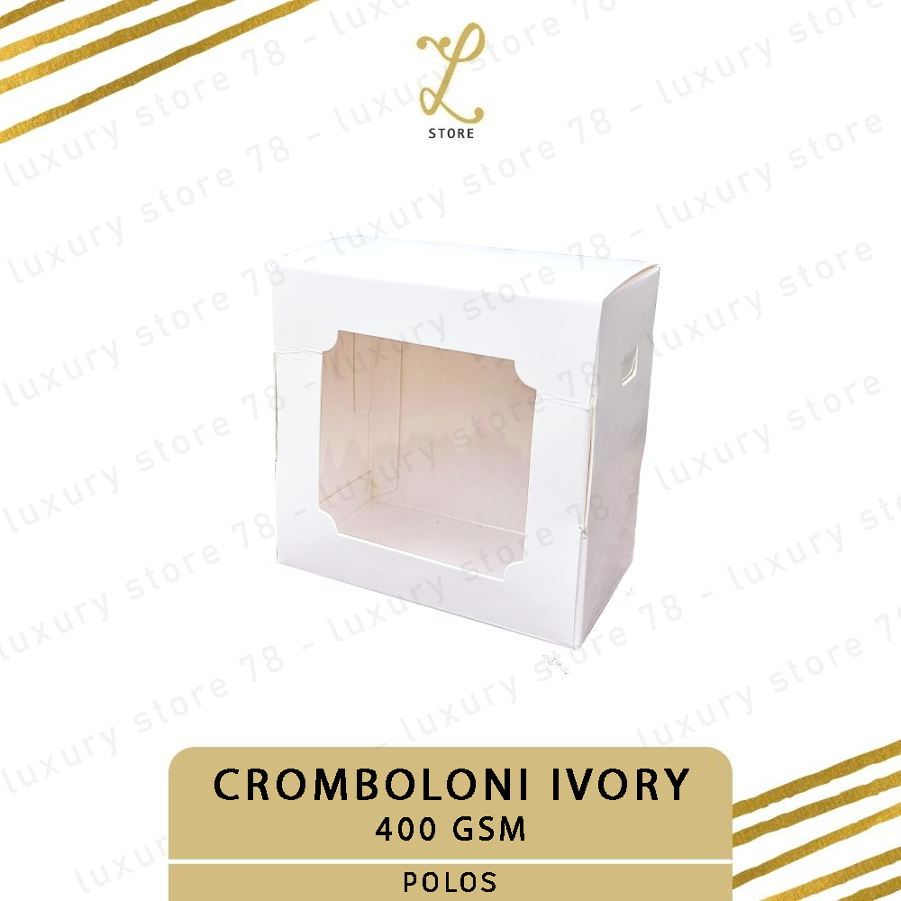 

[10X6X10 CM] (10 pcs) DUS CROMBOLONI IVORY | Box Roti Bakar - Dus Roti Polos - Box Souvenir Putih