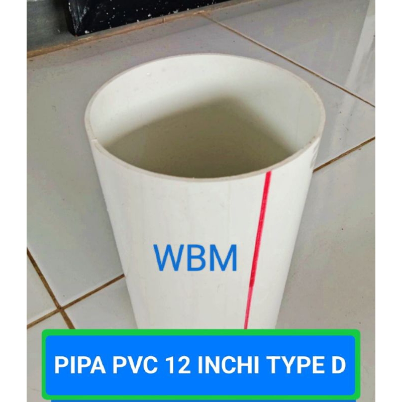 Pipa pvc paralon 12 inchi type D panjang 70 cm