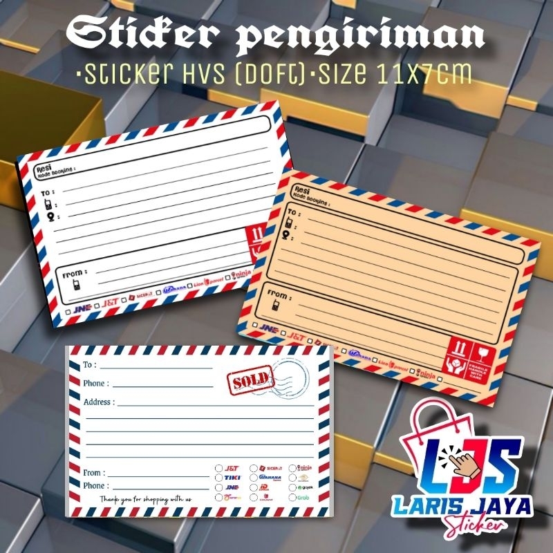 

(50 PCS) STIKER LABEL PENGIRIMAN OLSHOP/STIKER LABEL PENGIRIMAN ONLINE SHOP MURAH - AMPLOP COKLAT