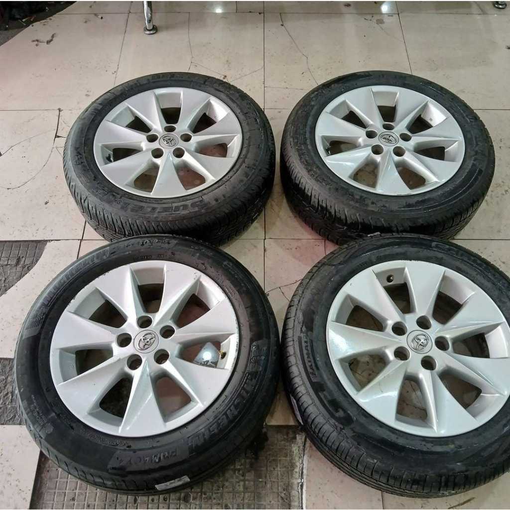 VELG MOBIL BEKAS SEKEN  ORIGINAL STD ALPHARD RING 17 LEBAR 7 5X114 ET33+BAN  215 60 R17