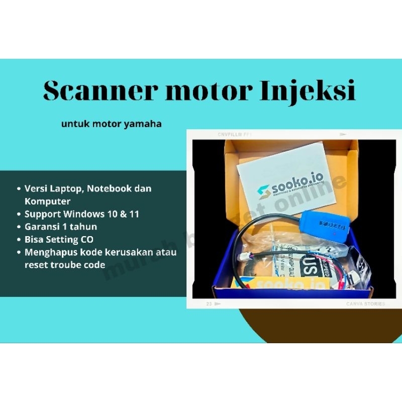 IQUTECHE alat Scanner Motor injeksi motor YAMAHA YDIAG sparepart motor injeksi versi laptop/pc