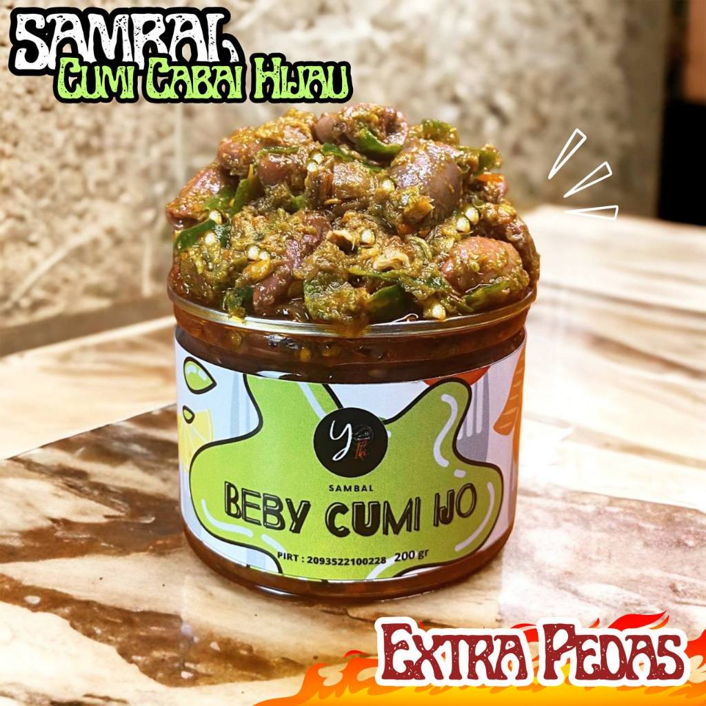 

Sambal Cumi Cabai Hijau YOIKI Sambal Lauk Siap Makan