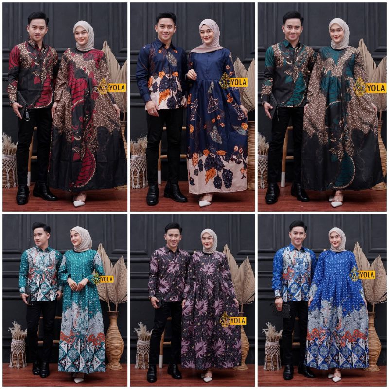 BATIK COUPLE KEMEJA & GAMIS - KEMEJA BATIK PRIA LENGAN PANJANG - KEMEJA BATIK KERJA - KEMEJA BATIK K