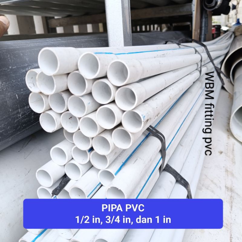 Pipa paralon pvc 1" inchi AW panjang 50 cm