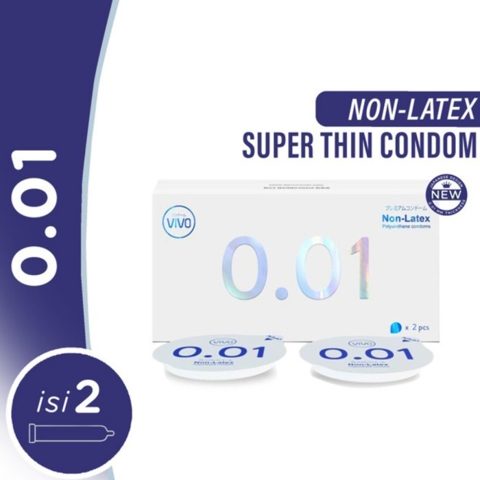 Kondom Tipis - Vivo Kondom 0,01 - 2 Pcs