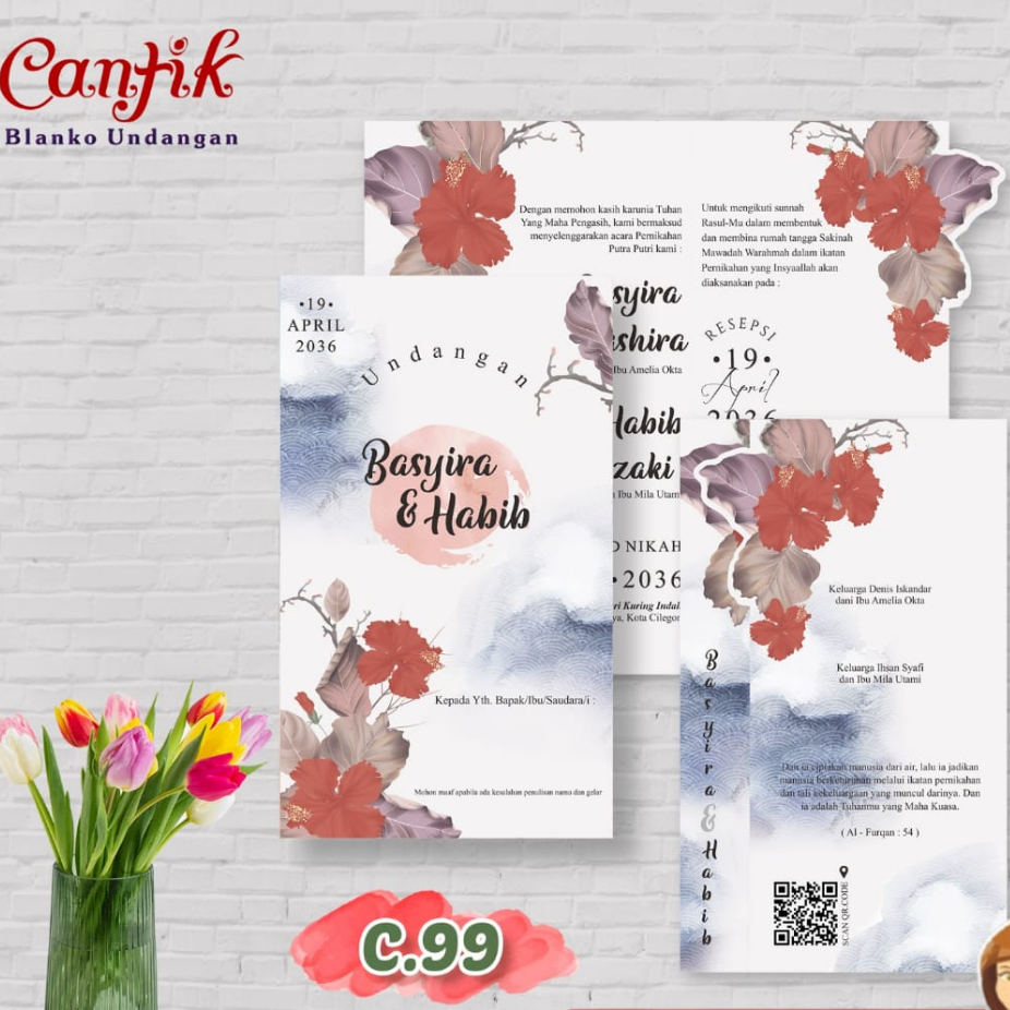 BLANGKO UNDANGAN CANTIK 99 | SABINA UNDANGAN