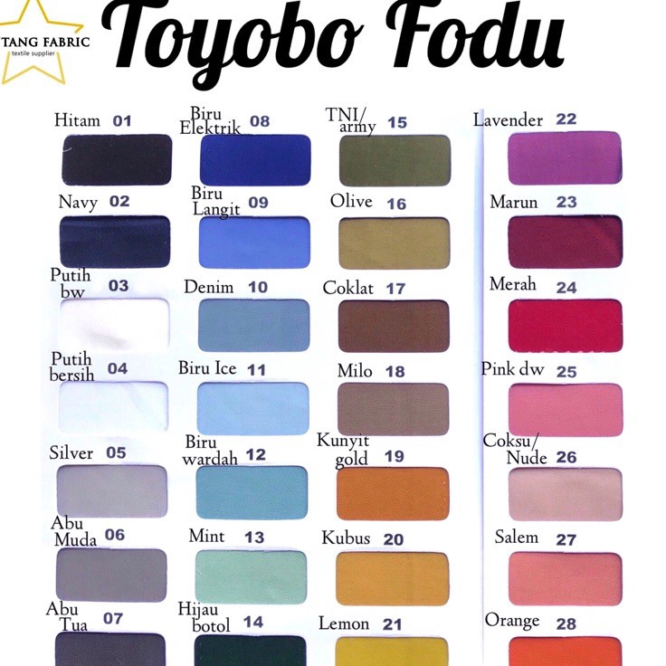 Diskon Heboh Bahan Kain Bintang Fabric Katun Toyobo Fodu 12 meter