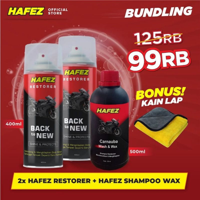 Hafez Restorer 2 PCS - Bonus Hafez Shampoo & Lap Microfiber