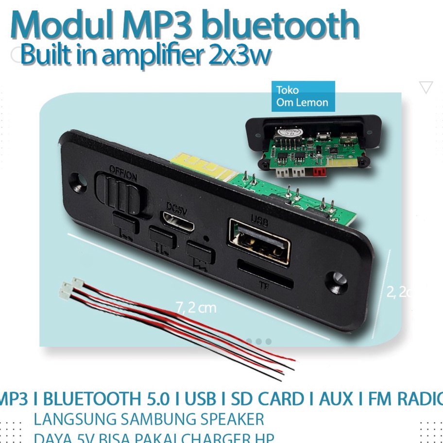 Elektronik Canggih untuk Membantu Anda Menjadi yang Terbaik Modul Bluetooth MP3 FM radio 12 ampli 2x