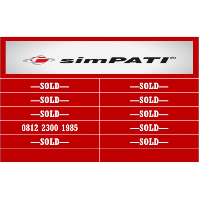 nomor cantik simpati telkomsel 4G 08xx 2300 1985