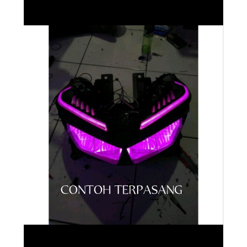 lampu LED Demon DEVIL EYE 12v ungu 3 mata 6 mata 9 mata 12 mata