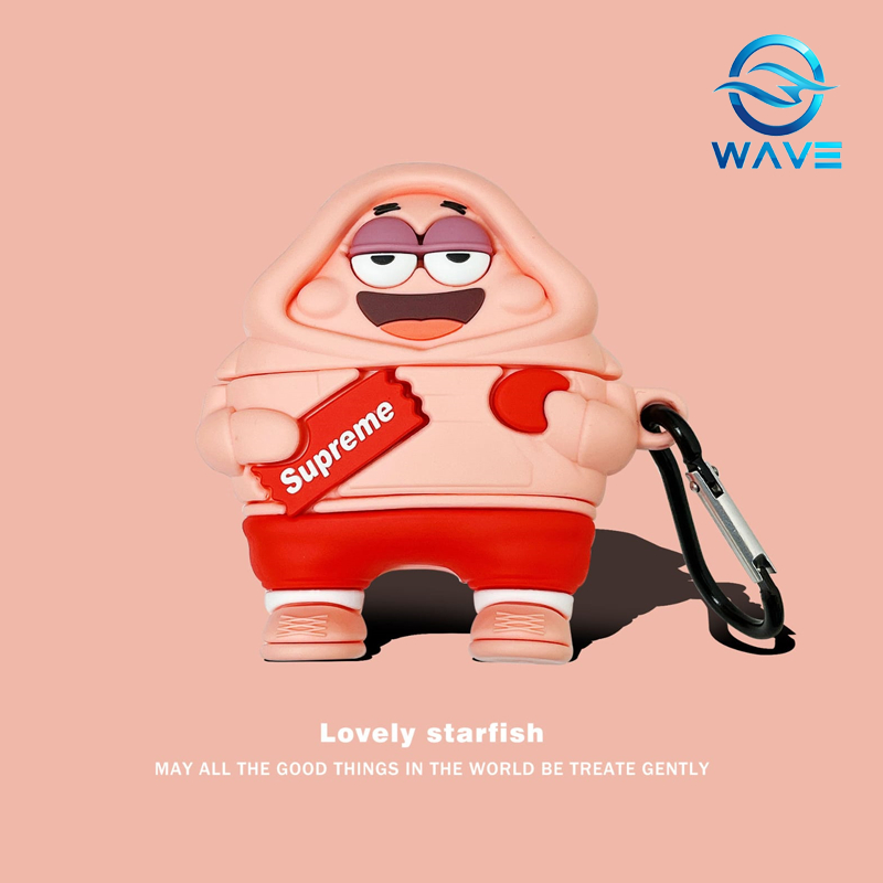 Case WM01 WM02 Baseus Encok Earphone Silikon Karakter Kartun Patrick