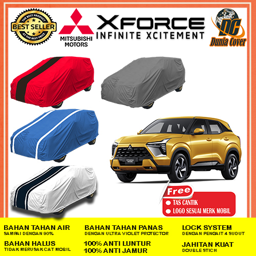 Cover Mobil Mitsubishi Xforce Anti Air Waterproof Outdoor, Sarung Mobil Mitsubishi Xforce, Selimut M