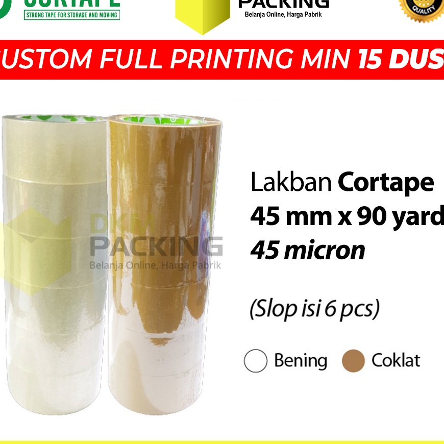 

COD Lakban 45mm x 9yard CORTAPE Plakban Isolasi PREMIUM TERMURAH SELOP