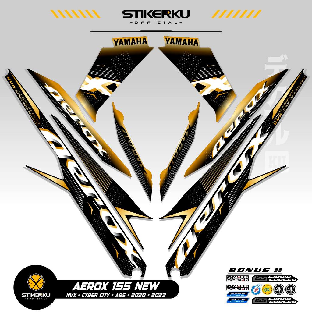 STRIPING AEROX 155 NEW CYBER CITY MOTIF 3 / STIKER AEROX 155 CONNECTED / STICKER AEROX 155 CONNECTED