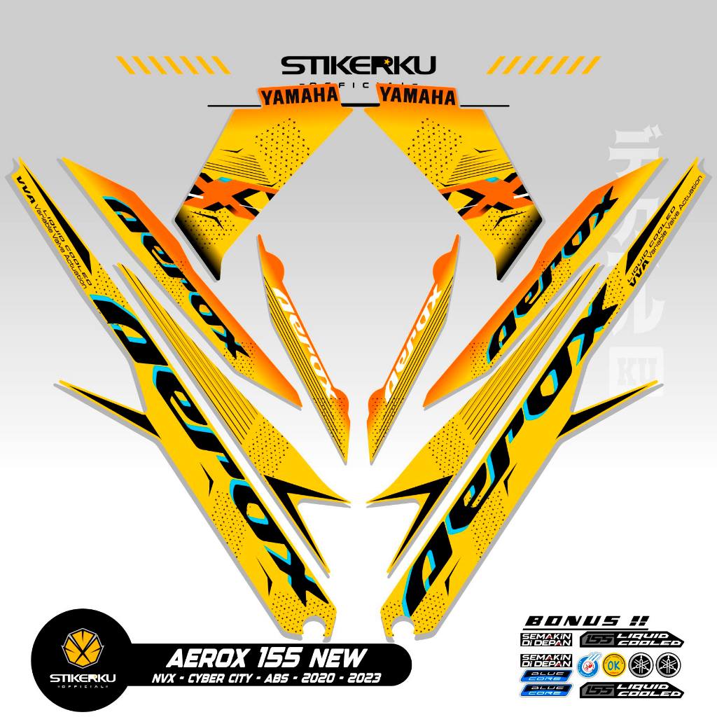 STRIPING AEROX 155 NEW CYBER CITY MOTIF 5 / STIKER AEROX 155 CONNECTED / STICKER AEROX 155 CONNECTED
