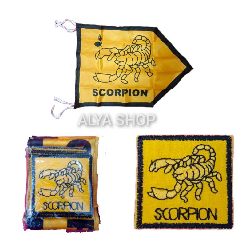 BET REGU SCORPION | Bet Tanda Regu Hewan | Bet Tanda Regu Bordir Gambar Hewan | Badge Pramuka
